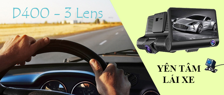 Camera hành trình duy nhất trên thị trường hỗ trợ 3 camera quay xung quanh xe, giúp lái xe yên tâm mọi lúc mọi nơi...